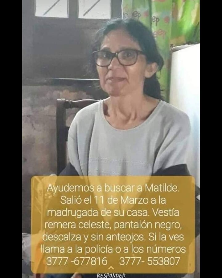 Goya: buscan a una mujer que está desaparecida desde el jueves