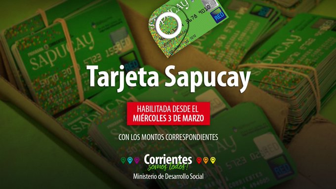 Desde este miércoles se habilitan las tarjetas Sapucay