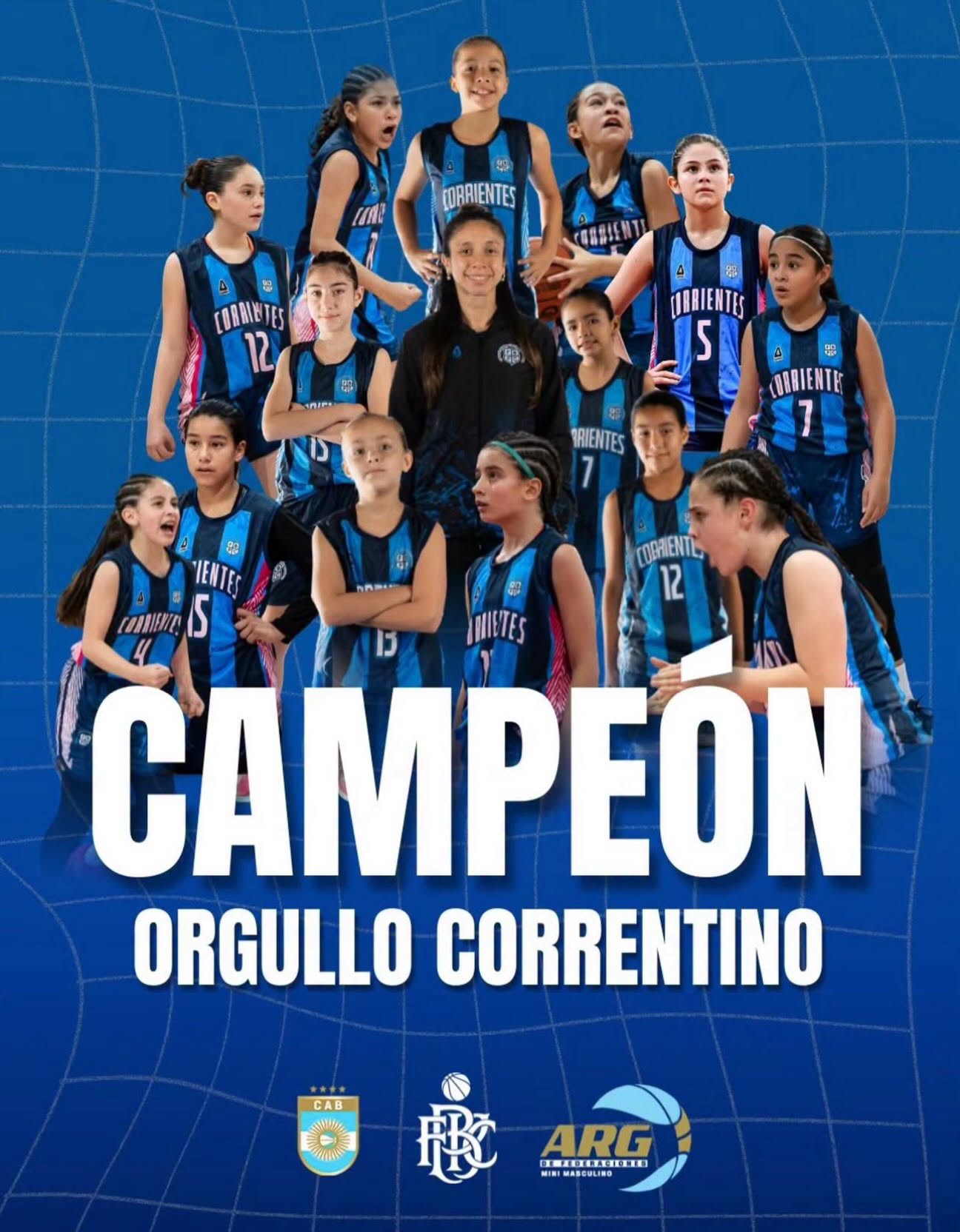 Cuatro jugadoras de Sportiva se consagraron campeonas argentinas con la Selección de Corrientes