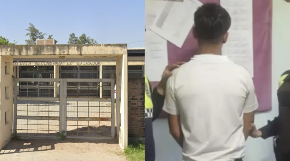 Tucumán: un alumno de 17 años llevó un revolver cargado al colegio y lo detuvieron en plena clase