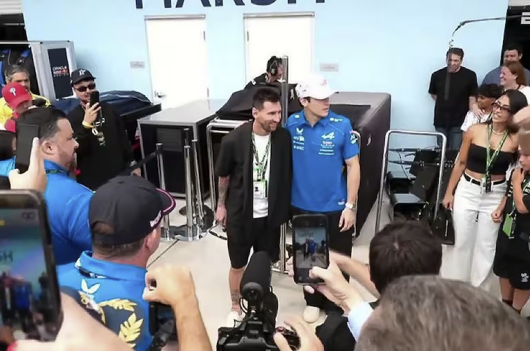 Messi fue a ver a Colapinto con su familia al GP de Miami de Fórmula 1