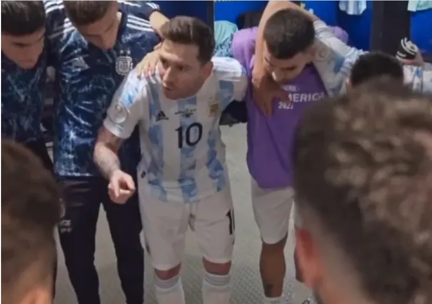 La emocionante arenga de Lionel Messi antes de la final con Brasil en el Maracaná