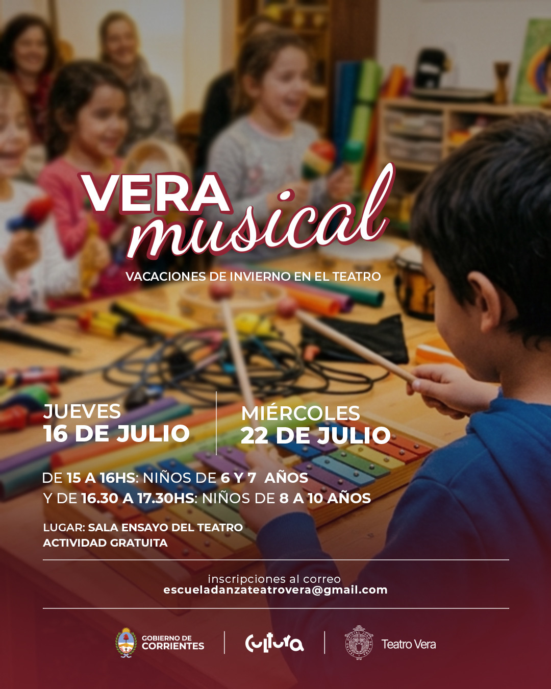 El Teatro Vera lanza un ciclo de clases de música gratuitas para niños