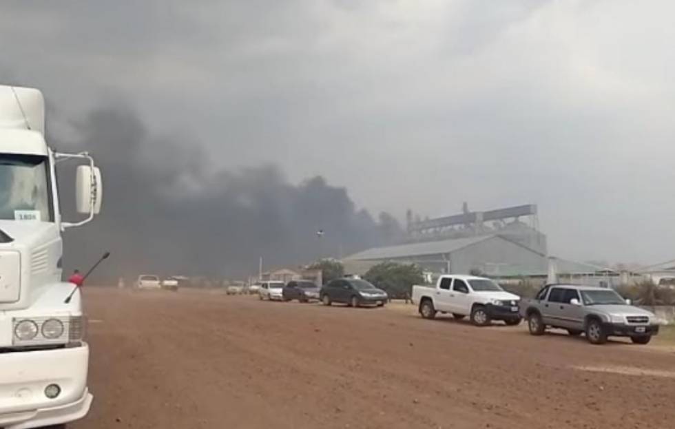Registran un incendio en una arrocera