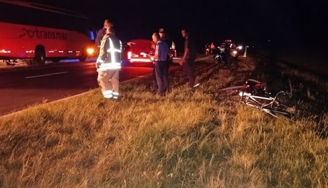 Dos ciclistas fueron atropellados por un colectivo sobre Ruta 12