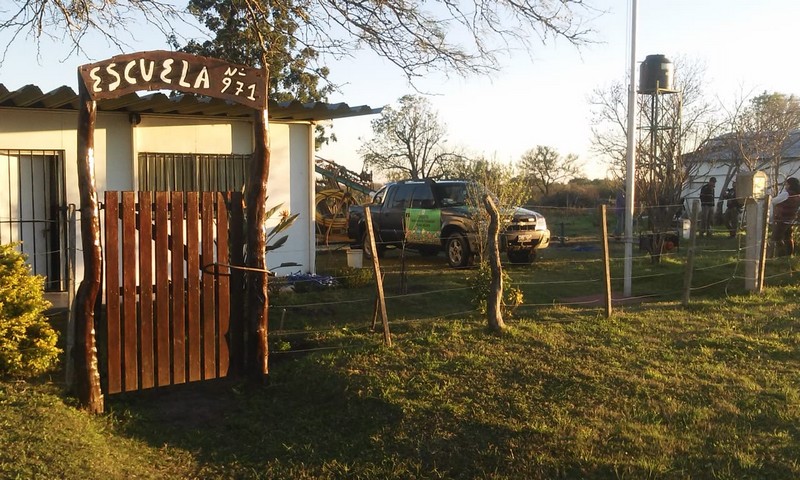 La Escuela 971 del paraje Aquino volvió a contar con provisión de agua
