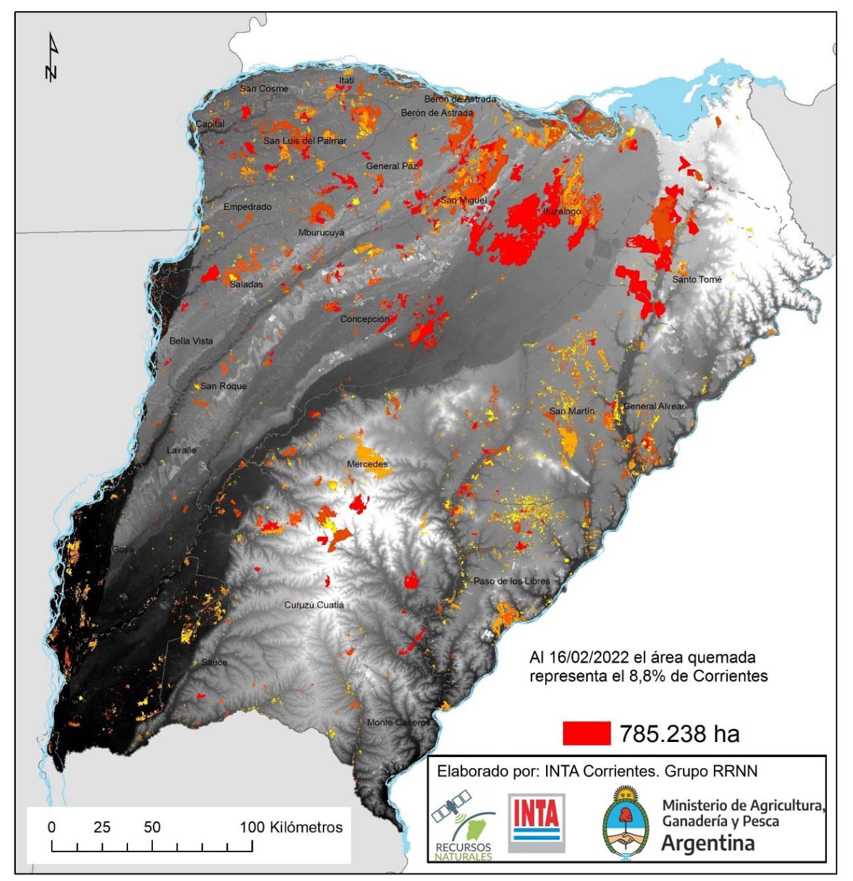 Corrientes: más de 700 mil hectáreas arrasadas por el fuego