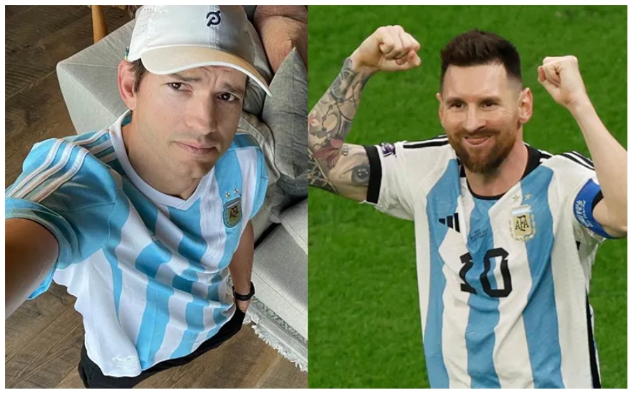 El famoso actor Ashton Kutcher habló de su fanatismo por Messi y Argentina