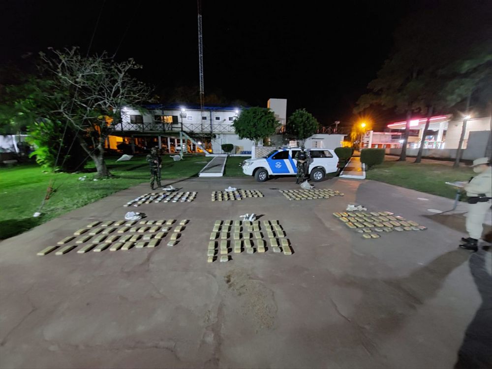 Incautaron más de 150 kilos de marihuana en Paso de la Patria