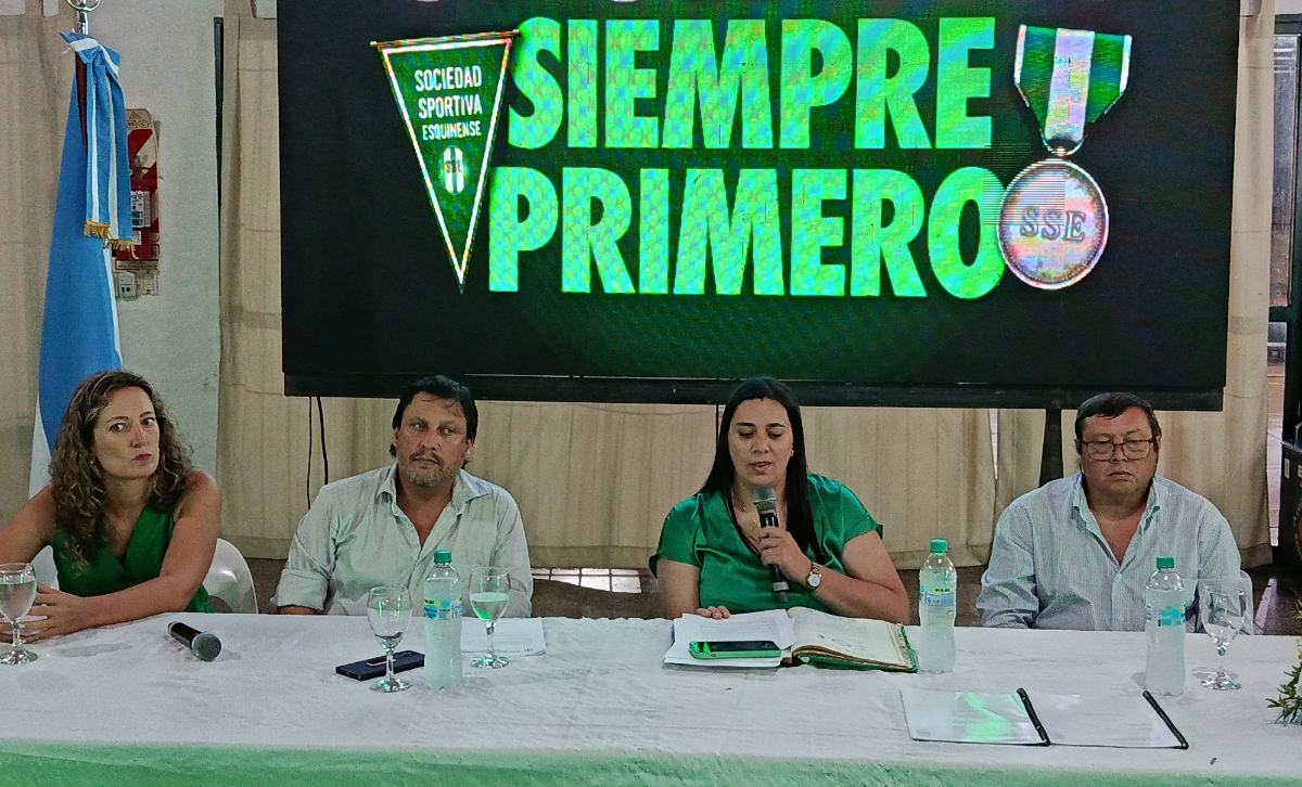 Pamela Gómez asumió como nueva presidente de la Sociedad Sportiva Esquinense