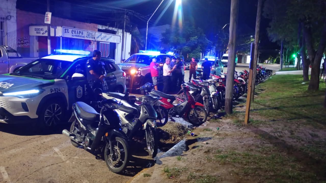 Acción preventiva conjunta en el casco céntrico: secuestran motos