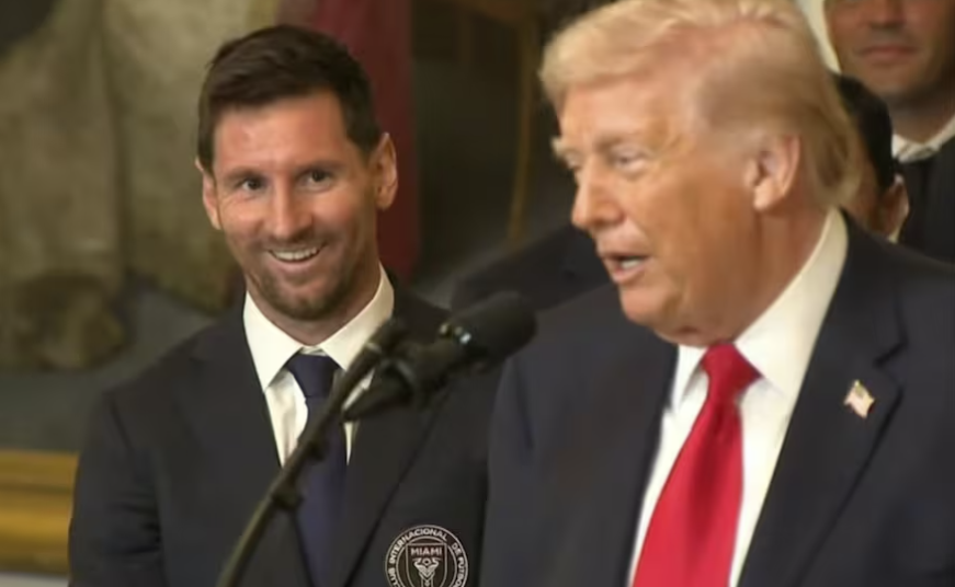 La inesperada reacción de Messi al ser felicitado por Donald Trump en la Casa Blanca