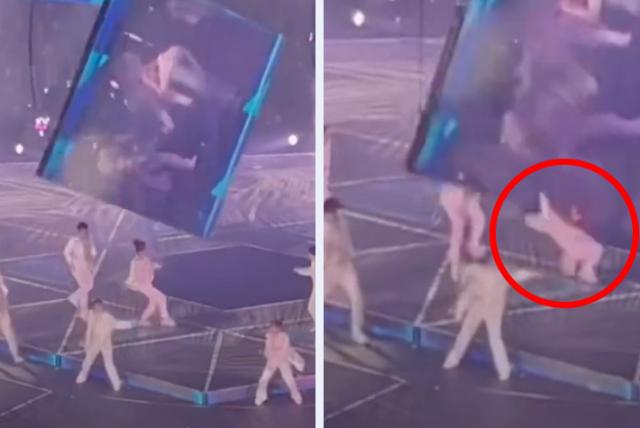 China: Una pantalla gigante cayó en pleno show y aplastó a tres bailarines