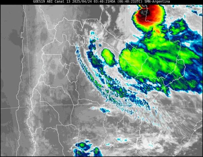 Rige alerta amarilla por tormentas para la provincia de Corrientes