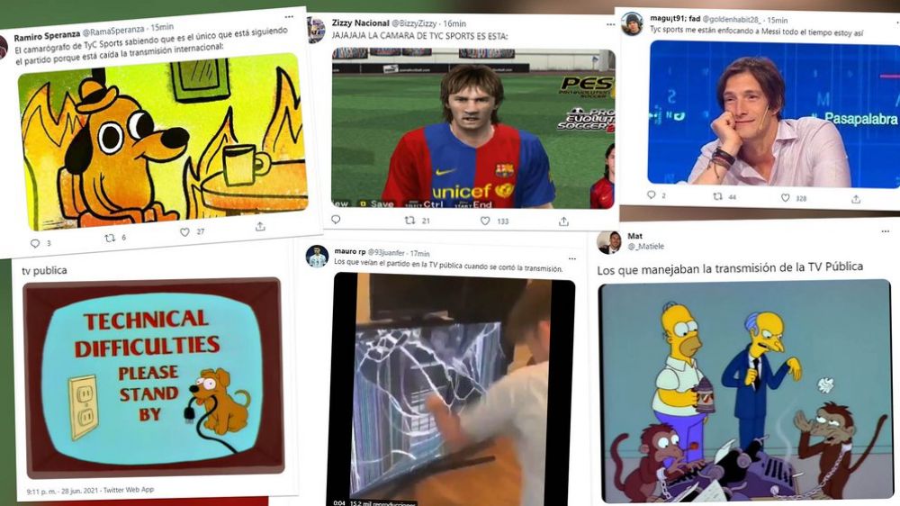 Se cortó la transmisión en Bolivia-Argentina y estallaron los memes